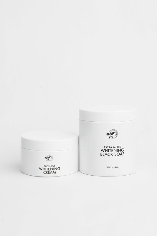 EXCLUSIVE WHITENING BODY CREAM AND EXTRA MIXED WHITENING SOAP