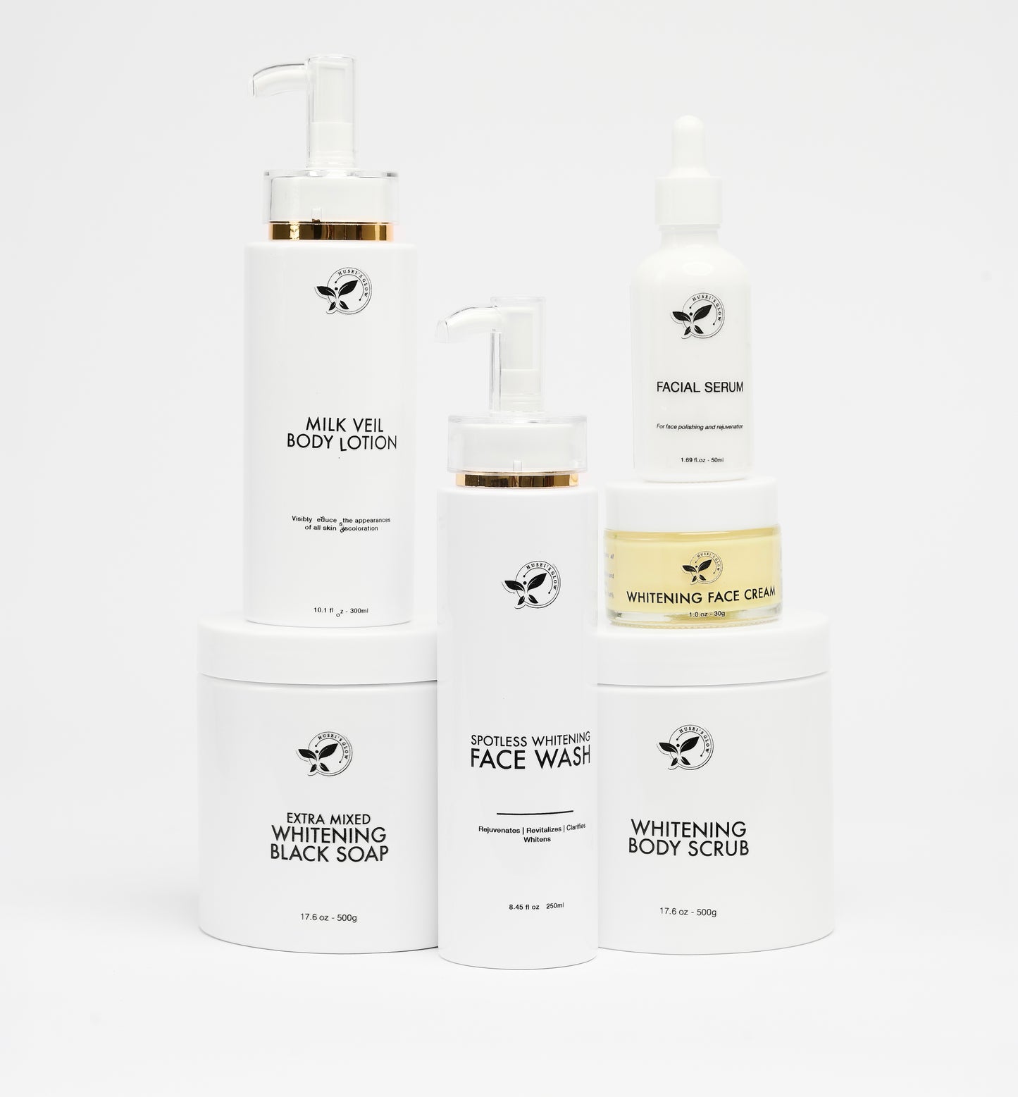 EXRA MIXED WHITENING BLACK $ MILK VEIL LOTION SET ( NO OIL)