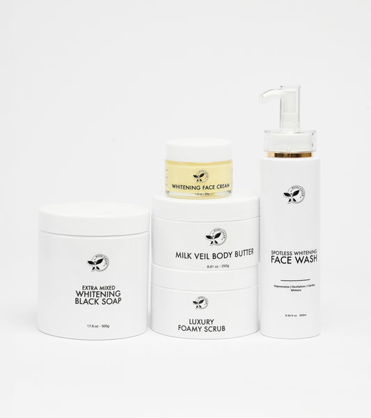 MILK VEIL BODY BUTTER $ LUXURY FOAMY SCRUB SET