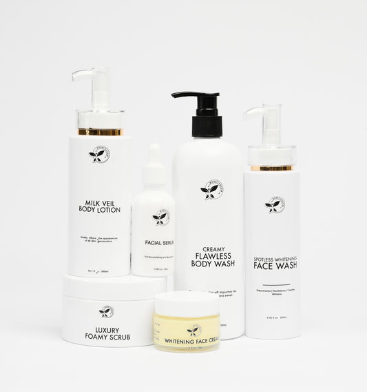 MILK VEIL $ CREAMY FLAWLESS WASH SET ( no oil)
